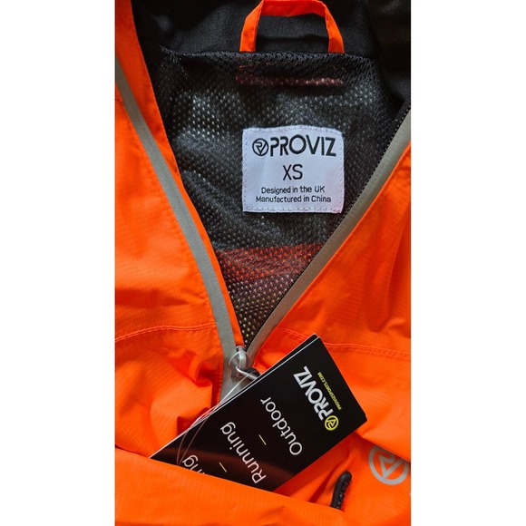 Proviz Nightrider XS Cycling Running Outdoor Jacket Orange Gray Reflective - Picture 3 of 8